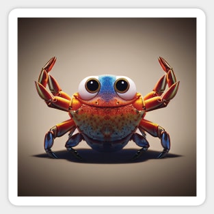 Friendly Cute Crab Sticker